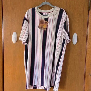 NWT San Francisco Work Shirt brand, men's size Medium striped tee-shirt.
